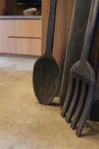 TRÍO de Cubiertos Grandes Madera La Cubertera