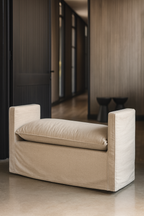 Banqueta Lino Natural Casa Calafquen