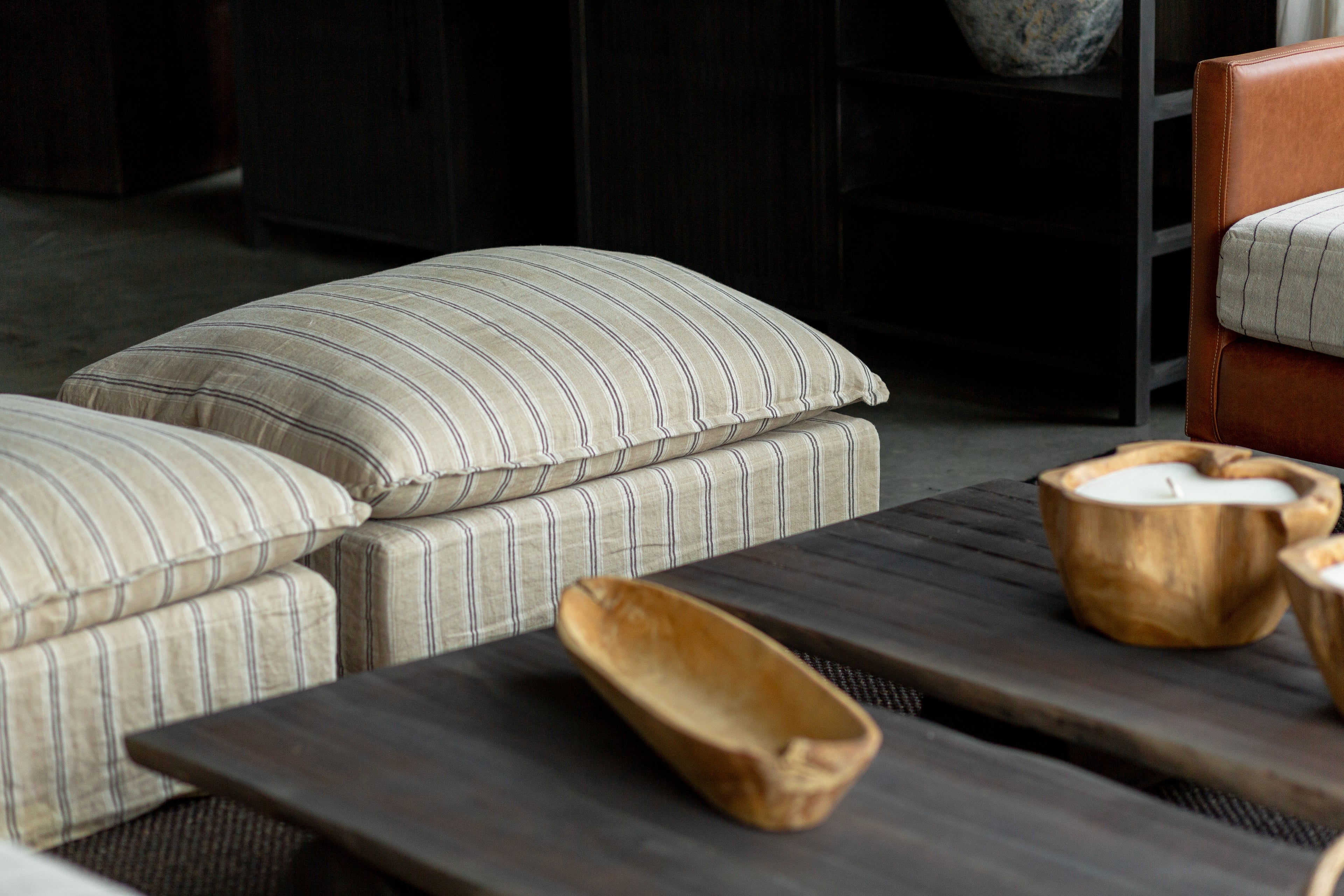 Ottoman Tabarca Lino rayas