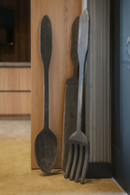 TRÍO de Cubiertos Grandes Madera La Cubertera