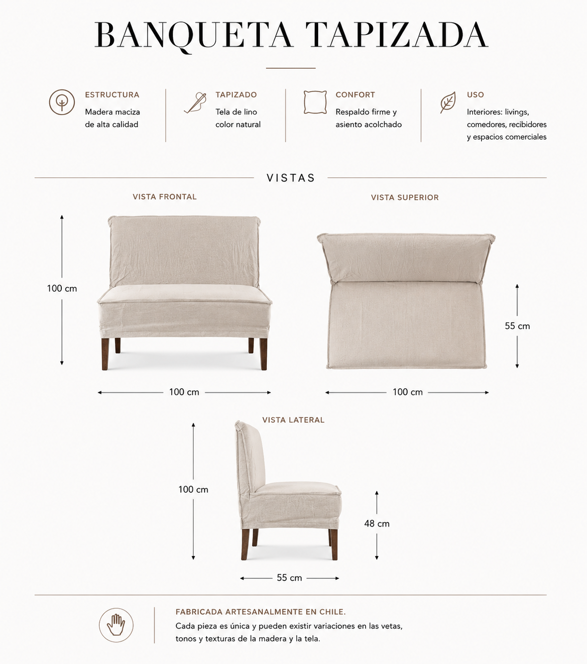 POLTRONA/ SITIAL LA PALMA LINO BEIGE
