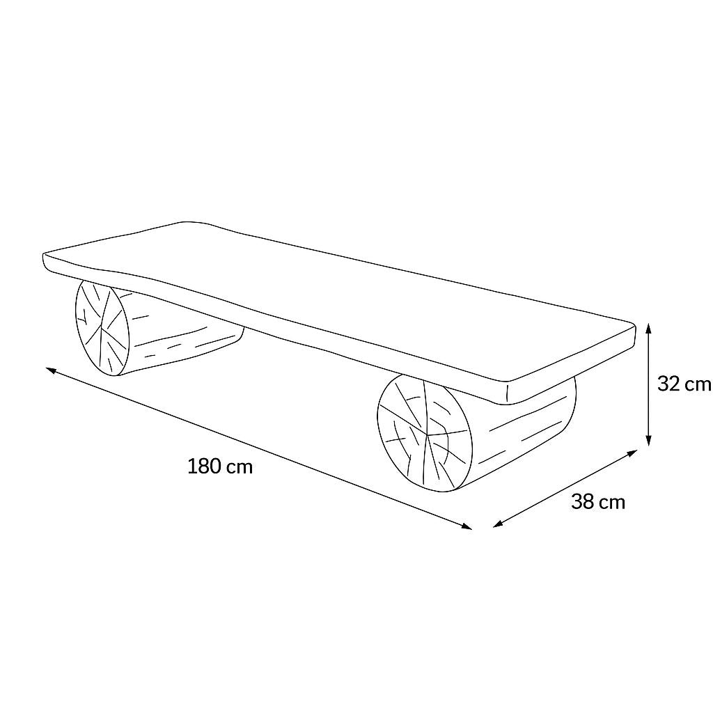 Mesa Centro Barcaza Gris