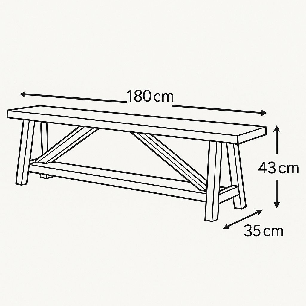 Banqueta La Clara natural